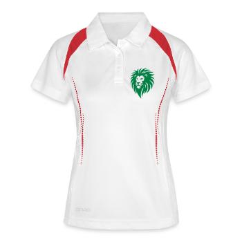 lion - Women's Polo breathable - white/navy - Front