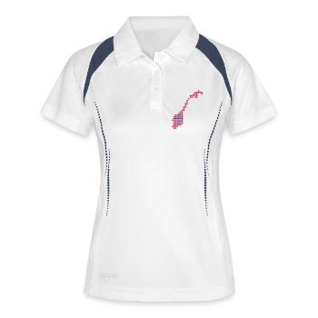 Norway - Norvège - Polo respirant Femme - blanc/marine - Devant