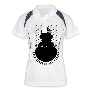 Fu** Winter - Frauen Polo atmungsaktiv - Weiß/Navy - Vorne