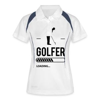 Golfer Loading - Polo respirant Femme - blanc/marine - Devant