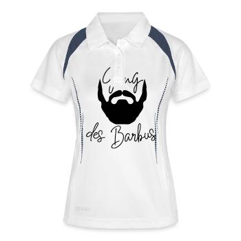 Gang des barbus - Polo respirant Femme - blanc/marine - Devant