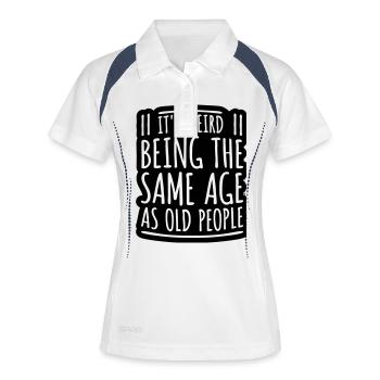 being old people age - Women's Polo breathable - white/navy - Front