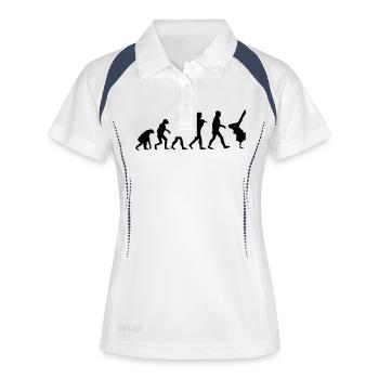 Evolution brakedance - Polo respirant Femme - blanc/marine - Devant