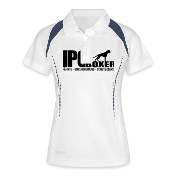 IPO BOXER - Frauen Polo atmungsaktiv - Weiß/Navy - Vorne