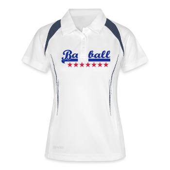 base-ball - Polo respirant Femme - blanc/marine - Devant