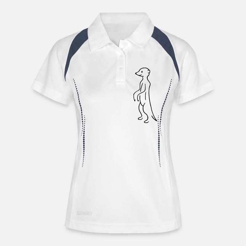 Erdmaennchen - Women's Polo breathable - white/navy