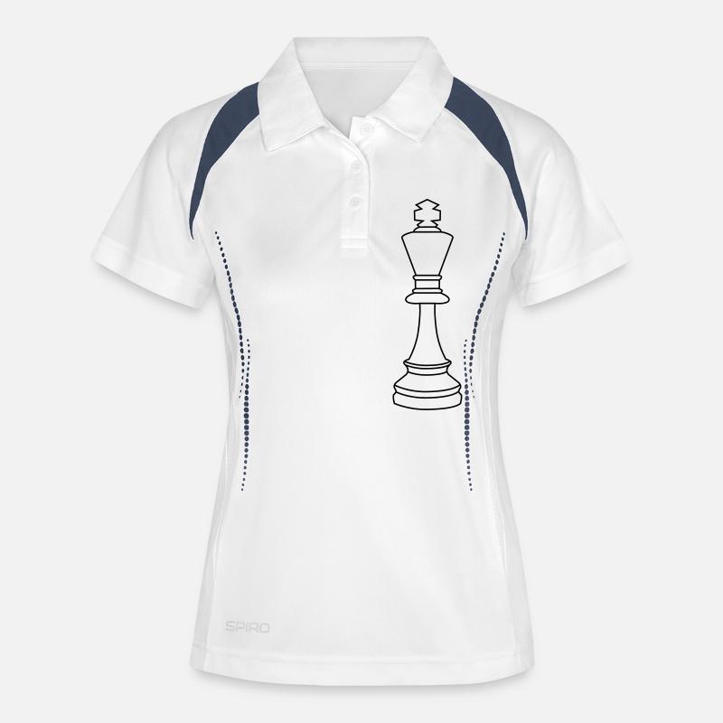 Chess king - Women's Polo breathable - white/navy