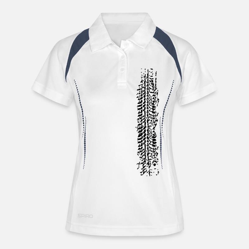 pneu - Polo respirant Femme - blanc/marine