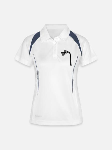 Basketball - Polo respirant Femme - blanc/marine