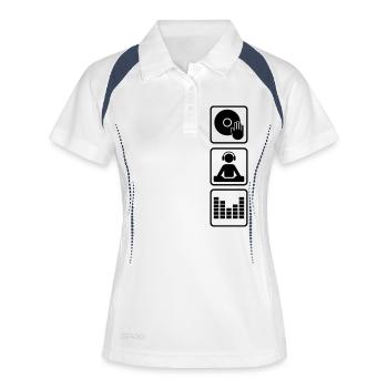 DJ Turntable - Women's Polo breathable - white/navy - Front
