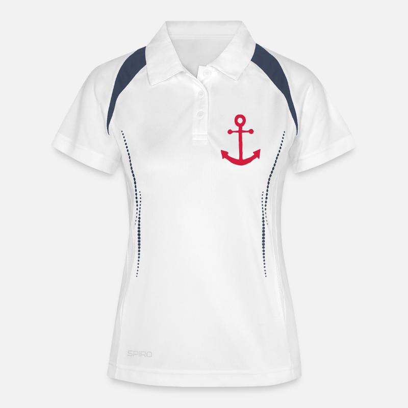 Anchor - Women's Polo breathable - white/navy