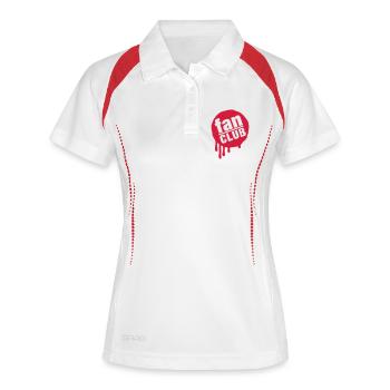 fan_club_1_f1 - Polo respirant Femme - blanc/marine - Devant