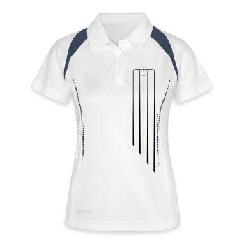 arcus wasser Geschenk - Frauen Polo atmungsaktiv - Weiß/Navy - Vorne