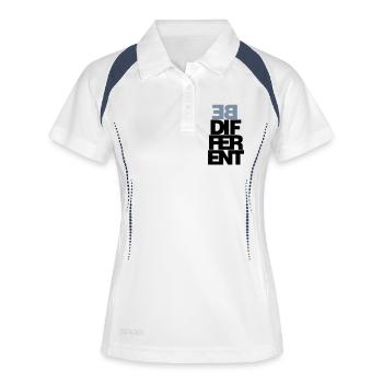 Plongeur - Polo respirant Femme - blanc/marine - Devant