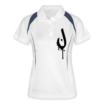 Graffiti J tombe Farbklex spray - Polo respirant Femme - blanc/marine - Devant