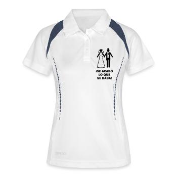 Es geht um das, was gegeben wurde! (Hochzeit / Hochzeit / Bräutigam) - Frauen Polo atmungsaktiv - Weiß/Navy - Vorne