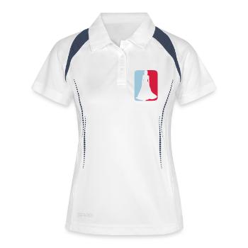 JGA Association 2 - Frauen Polo atmungsaktiv - Weiß/Navy - Vorne