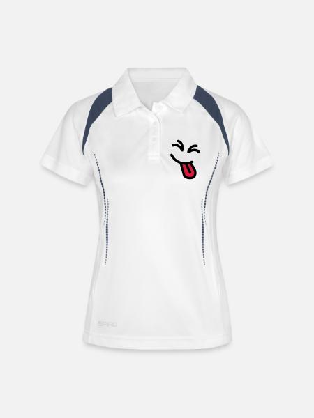 Cheeky Face - Women's Polo breathable - white/navy