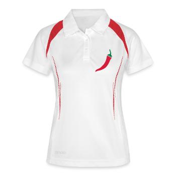 Chilli spice - Women's Polo breathable - white/navy - Front