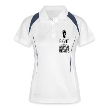 Fight For Animal Rights - Women's Polo breathable - white/navy - Front