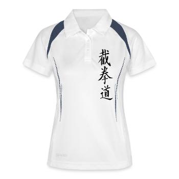 Jeet Kune Do Calligraphy - Polo respirant Femme - blanc/marine - Devant