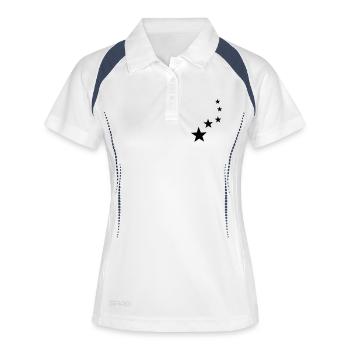 stars - Polo respirant Femme - blanc/marine - Devant