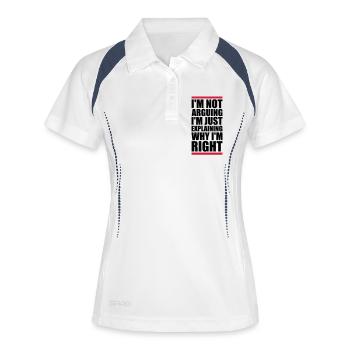 Je ne discute pas - Polo respirant Femme - blanc/marine - Devant