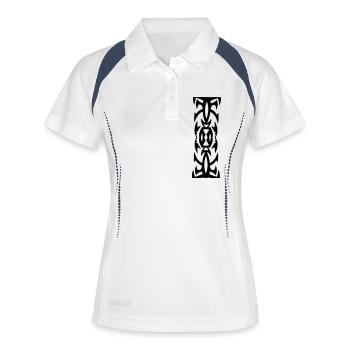 Tribal 57 - Polo respirant Femme - blanc/marine - Devant