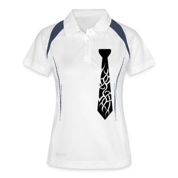 tie_tribal2 - Women's Polo breathable - white/navy - Front