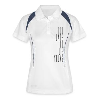 Le sort des jeunes - Polo respirant Femme - blanc/marine - Devant