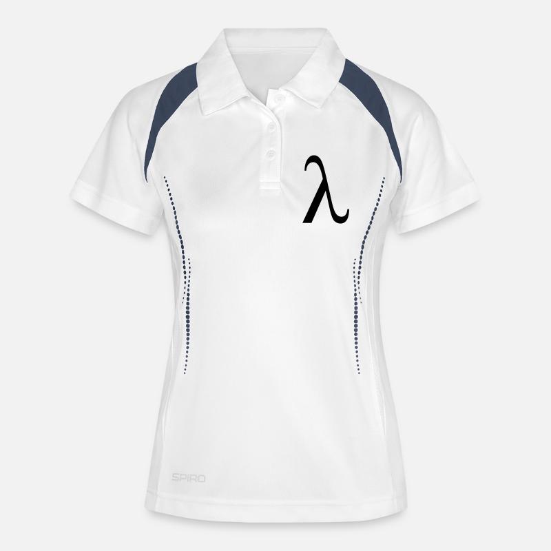 lambda greek - Women's Polo breathable - white/navy