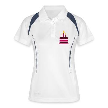 Gâteau - Polo respirant Femme - blanc/marine - Devant