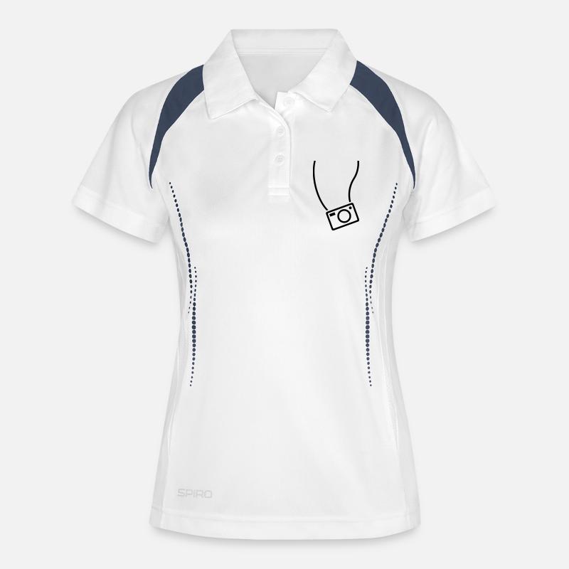 Camera - Women's Polo breathable - white/navy
