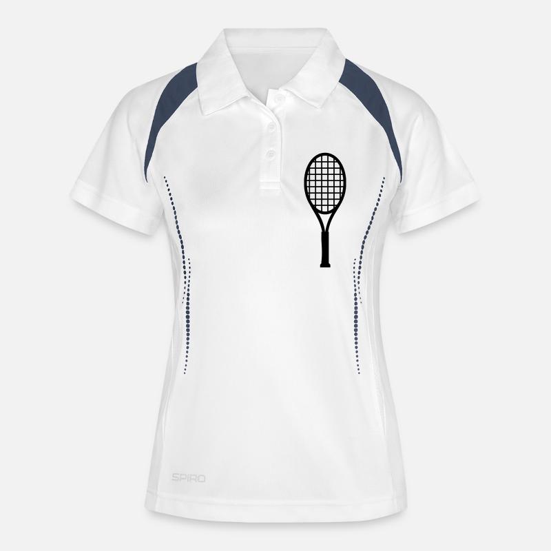 Tennis - Women's Polo breathable - white/navy