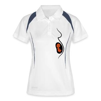 Pregnant Baby - Women's Polo breathable - white/navy - Front