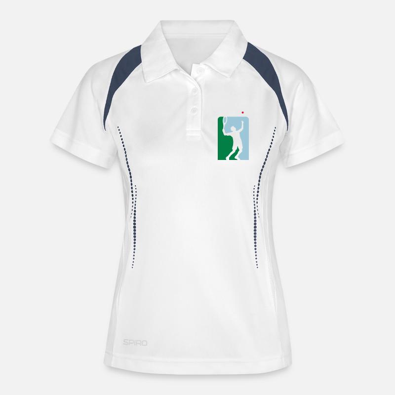 tennis_0809_3c - Women's Polo breathable - white/navy