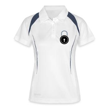 cadenasser - Polo respirant Femme - blanc/marine - Devant
