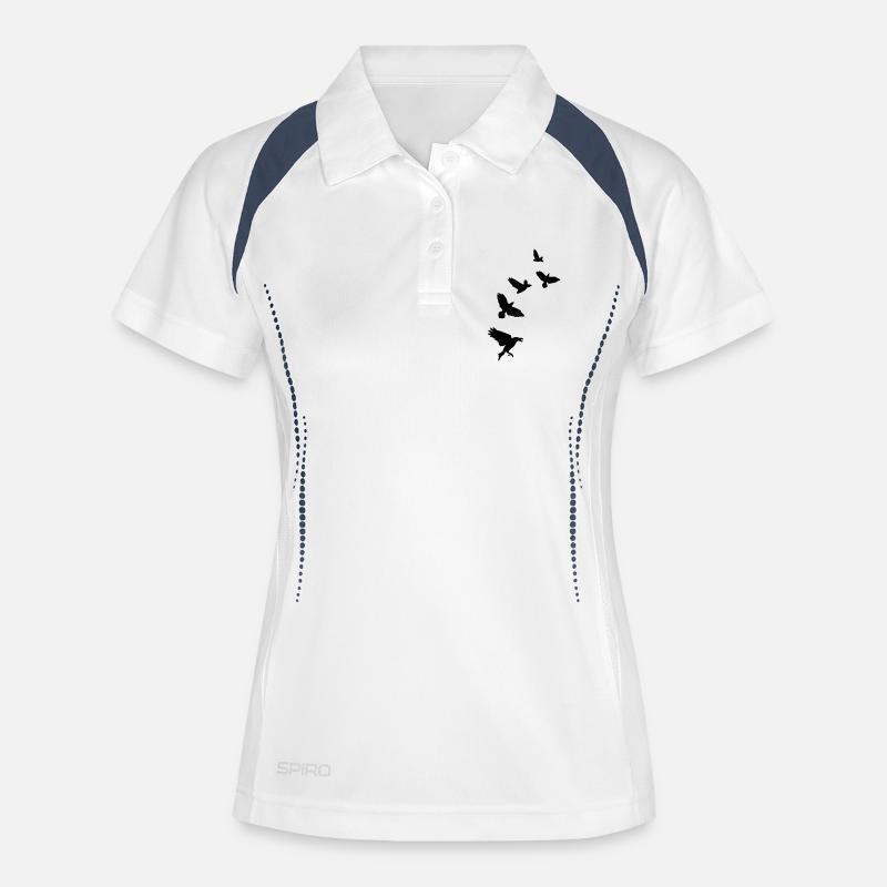 Raven - Women's Polo breathable - white/navy