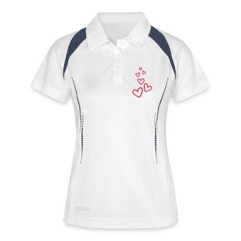 Hearts Love - Women's Polo breathable - white/navy - Front