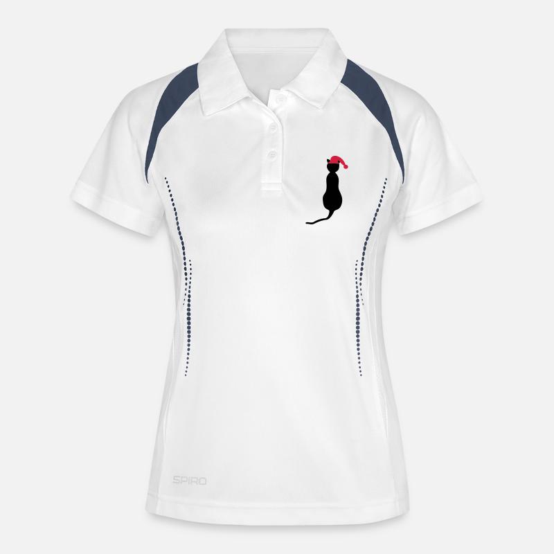 Christmas - Cat - Women's Polo breathable - white/navy