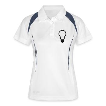 light bulb - Women's Polo breathable - white/navy - Front