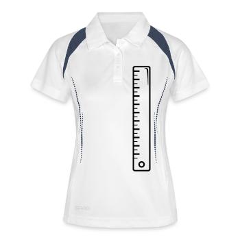 Lineal - Frauen Polo atmungsaktiv - Weiß/Navy - Vorne