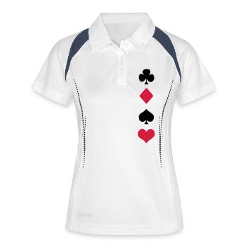 Skat Rami Poker - Polo respirant Femme - blanc/marine - Devant