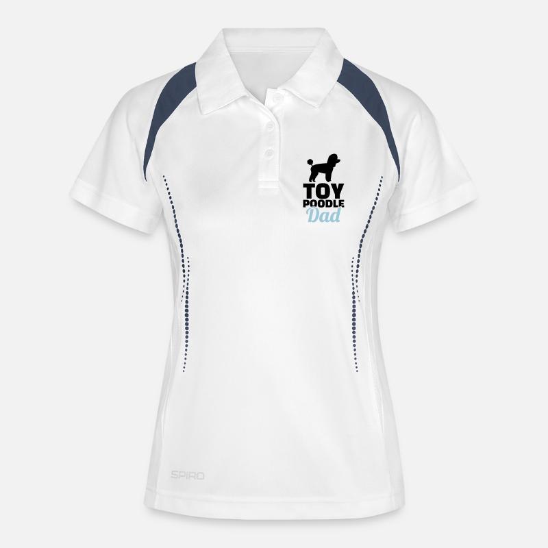 Toy Poodle - Women's Polo breathable - white/navy