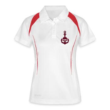 Crâne d’anker 02 - Polo respirant Femme - blanc/marine - Devant