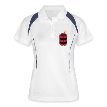 lit tnt dynamite explode explosion spre - Women's Polo breathable - white/navy - Front