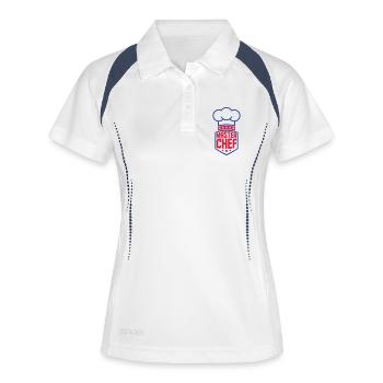 Cool Master Star Chef Logo - Frauen Polo atmungsaktiv - Weiß/Navy - Vorne