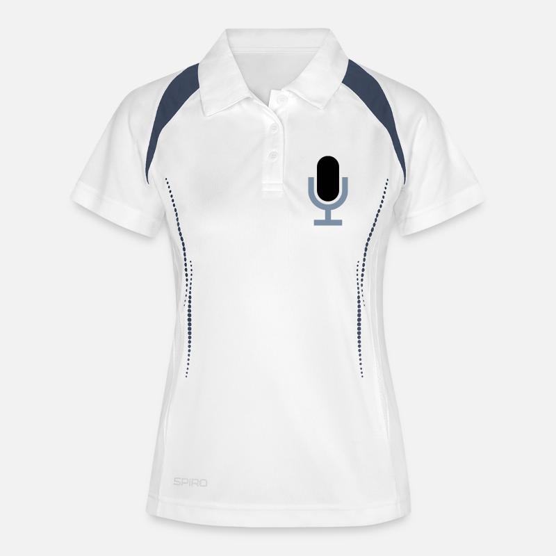 Icon Microphone Clipart - Women's Polo breathable - white/navy