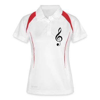 Clef treble clef - Women's Polo breathable - white/navy - Front