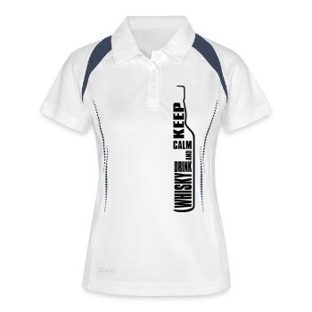 Keep Calm and Drink Whisky Single Malt Shirt - Polo respirant Femme - blanc/marine - Devant